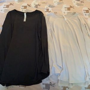 *2 Lululemon Draped Covered Bottom Long Sleeve